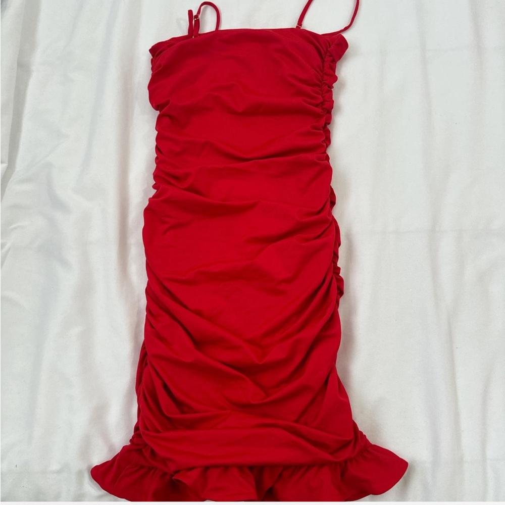 Oh Polly Ruched Mini Dress